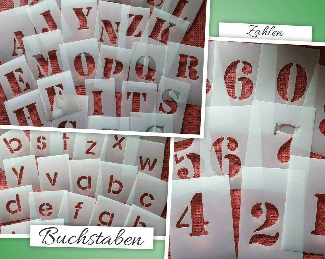 Schablonen Ziffern Klein Groß Buchstaben Stencil Zahlenschablone Druck Alphabet