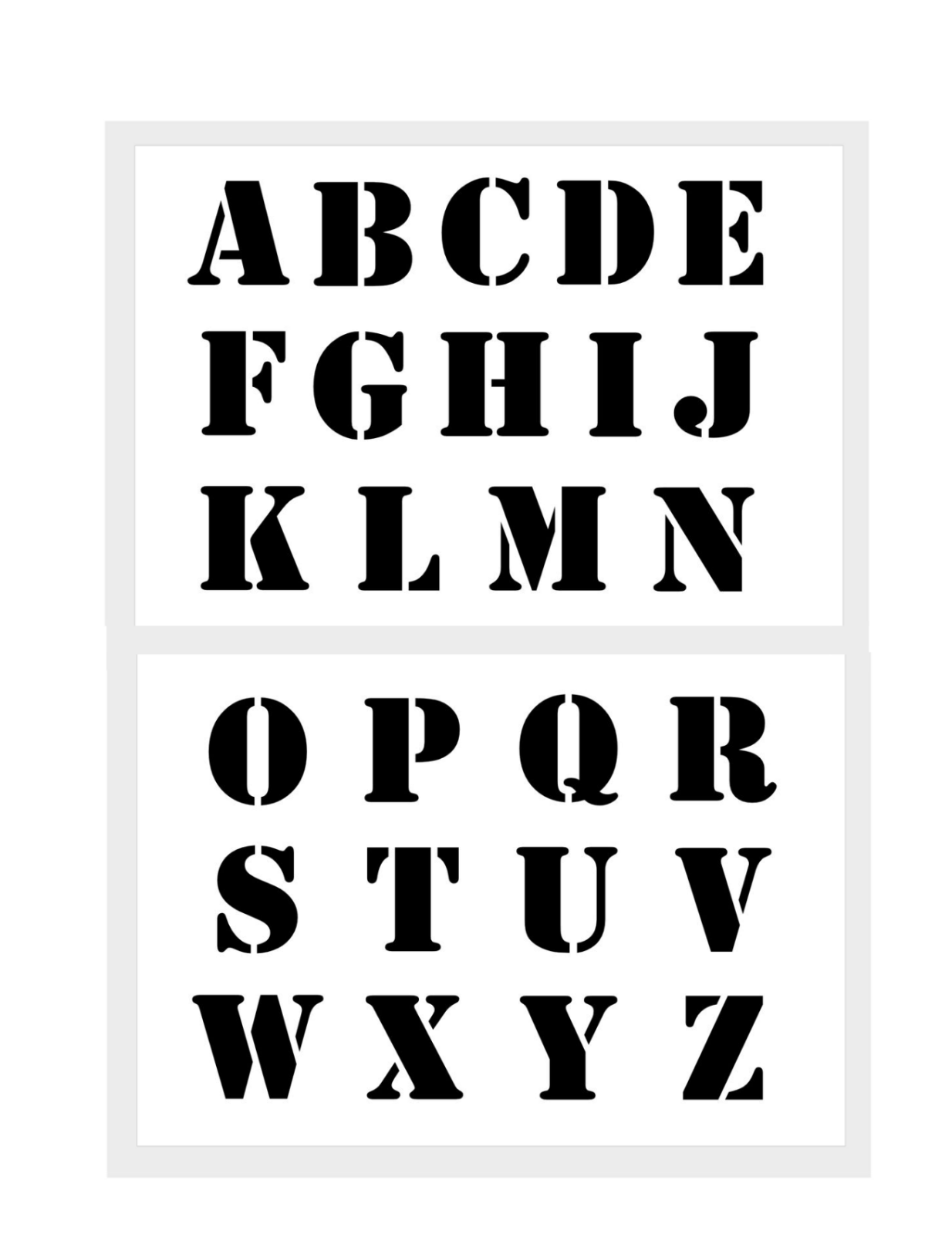 Druck Buchstaben Groß 5cm Hoch Abc Schablone Nr. 5 Alphabet 2 Schriftschablonen